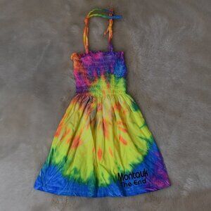 Girls Rainbow Tie Dye Dress Size 2T Summer Beach Montauk